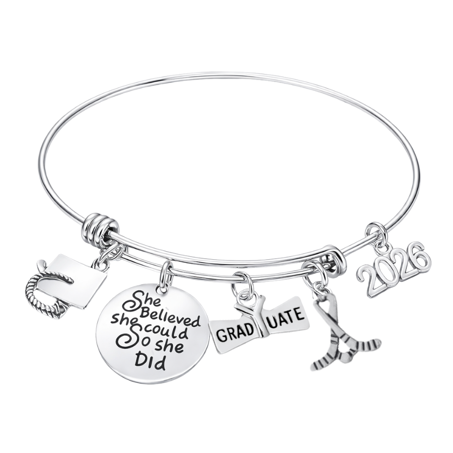2026 Sports Graduation Bracelet - She Believed She Could- Pick Activity