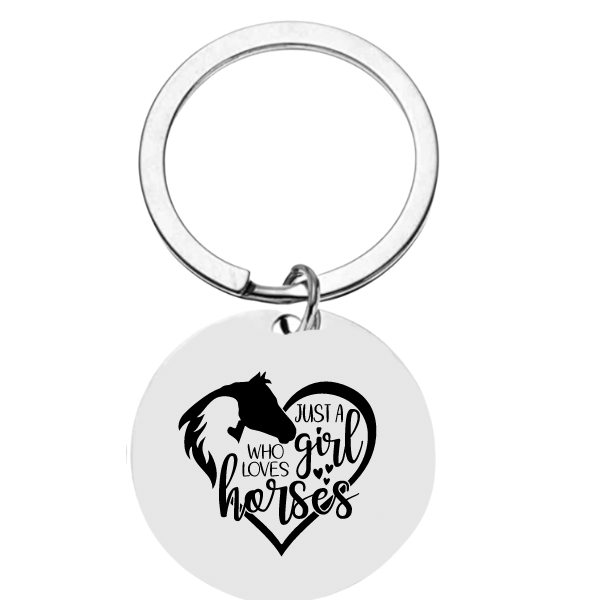 Horse Keychain - Just A Girl Who Loves Horses