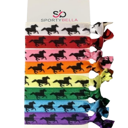 Girls Multi Colored Equestrian Horse Hair Ties