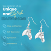 Horse head charm earrings in elegant jewelry pouch, perfect for horse lovers and riders