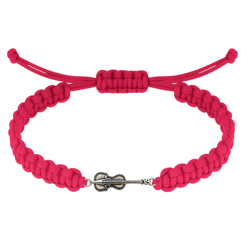 Violin Adjustable Rope Bracelet - Pick Color