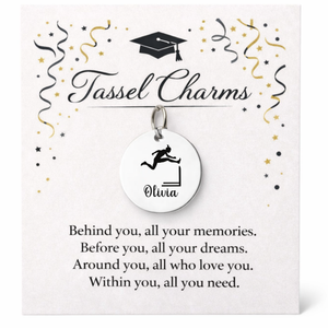 Hurdles Engraved Tassel Charm