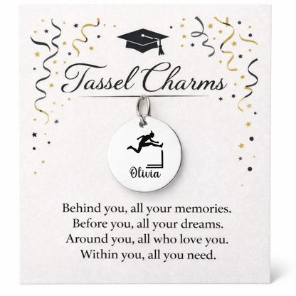 Hurdles Engraved Tassel Charm