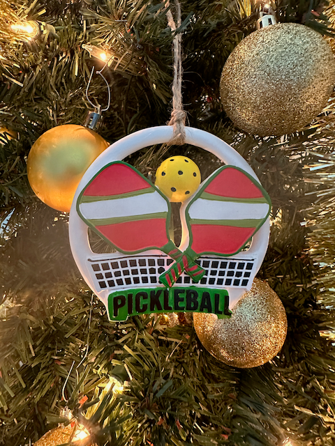 Pickleball Christmas Ornament