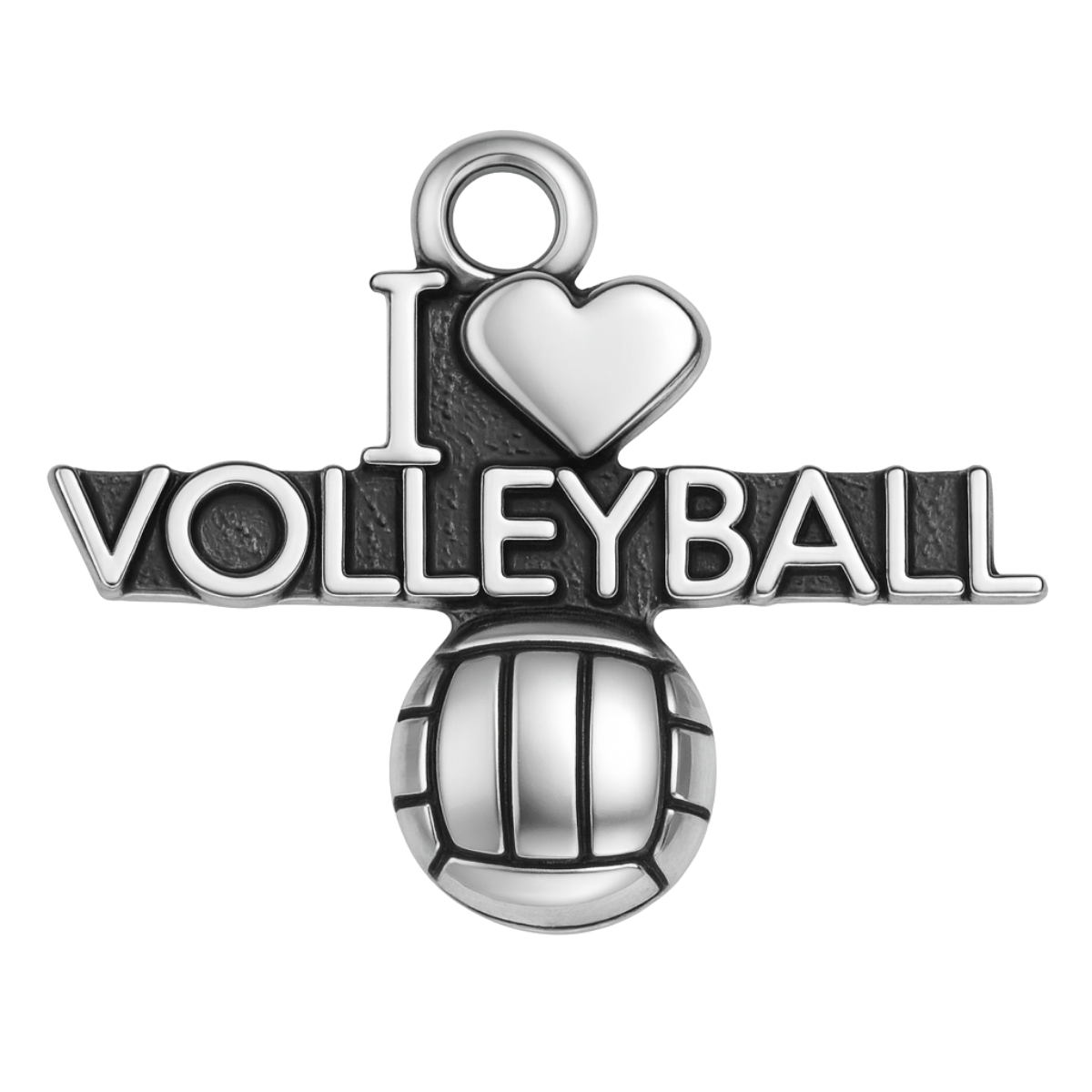 I Love Volleyball Charm