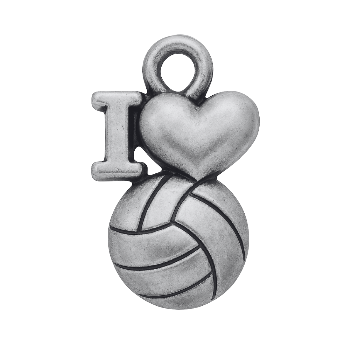 I Love Volleyball Charm