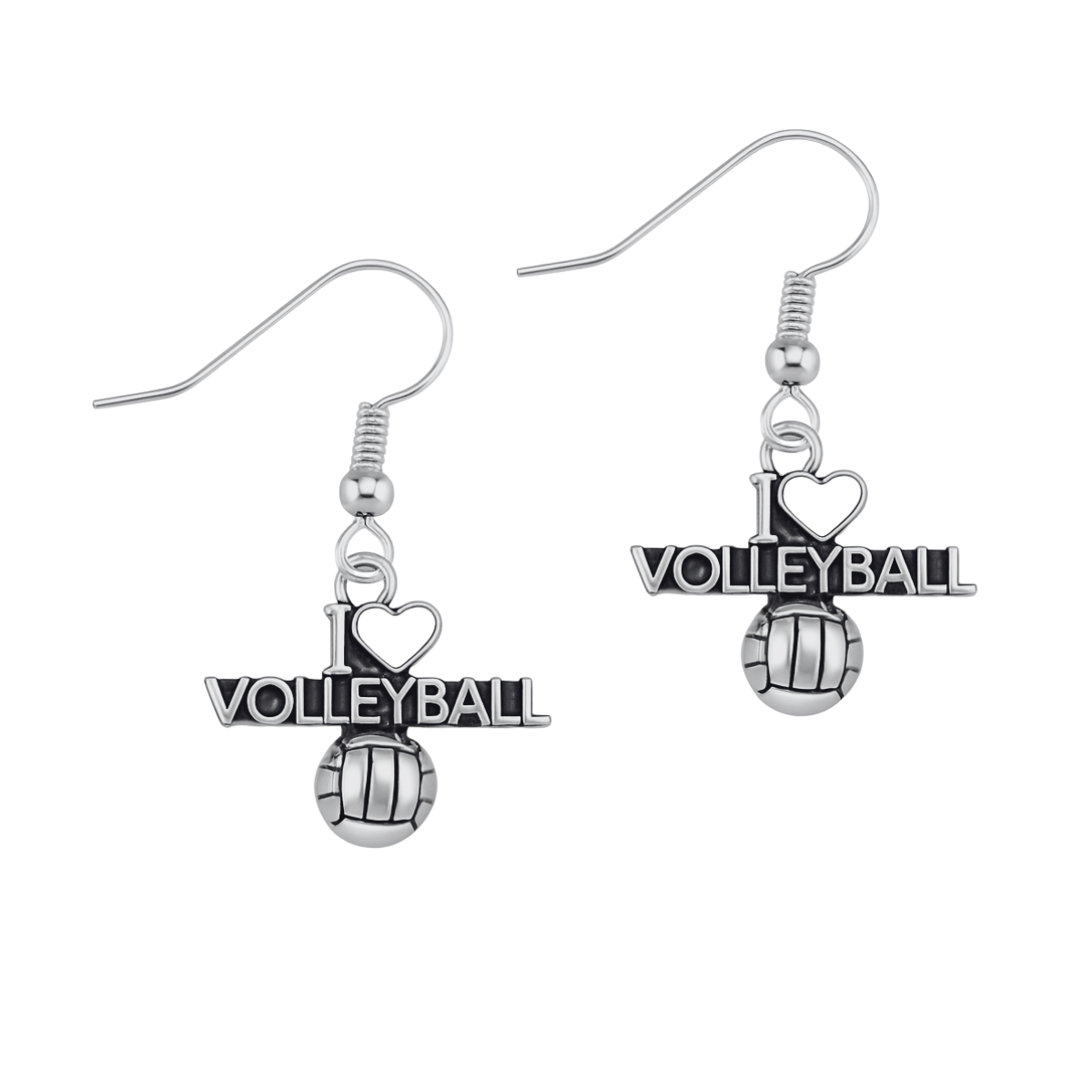 I Love Volleyball Earrings