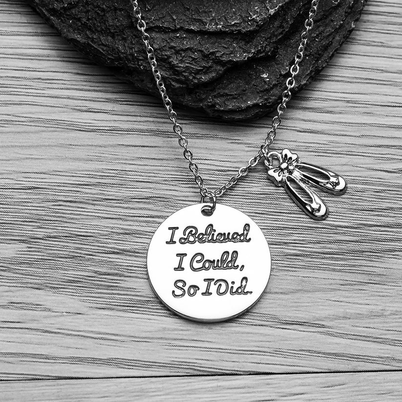 Dance Necklace with Inspirational Charms