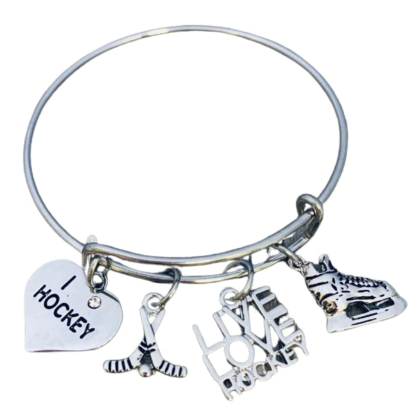 Girls Ice Hockey Bracelet - I Love Hockey