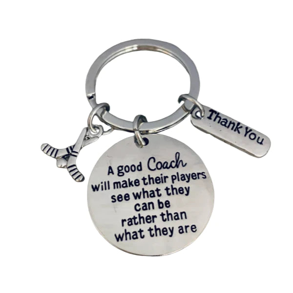 Ice Hockey Coach Keychain - Sees Beyond Your Limits and Guides You to Greatness