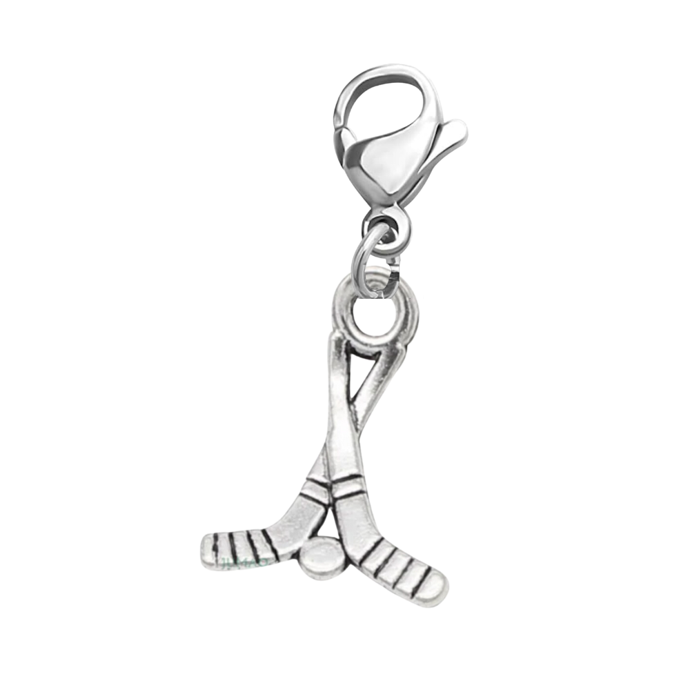 Ice Hockey Clip On Zipper Pull