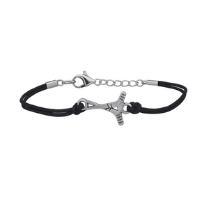 Ice Hockey Black Bracelet