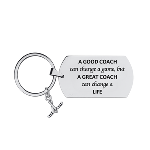 Ice Hockey Coach Keychain - Good Coach Can Change a Game