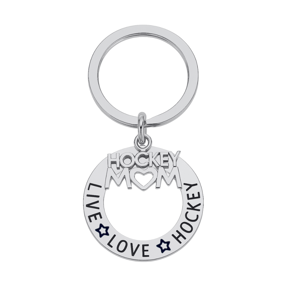 Ice Hockey Mom Charm Keychain - Live Love Hockey