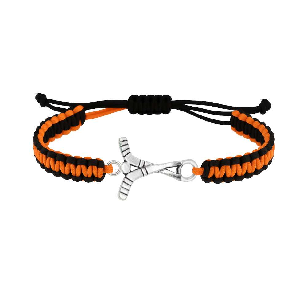 Ice Hockey Multi Colored Rope Bracelet - Pick Colors