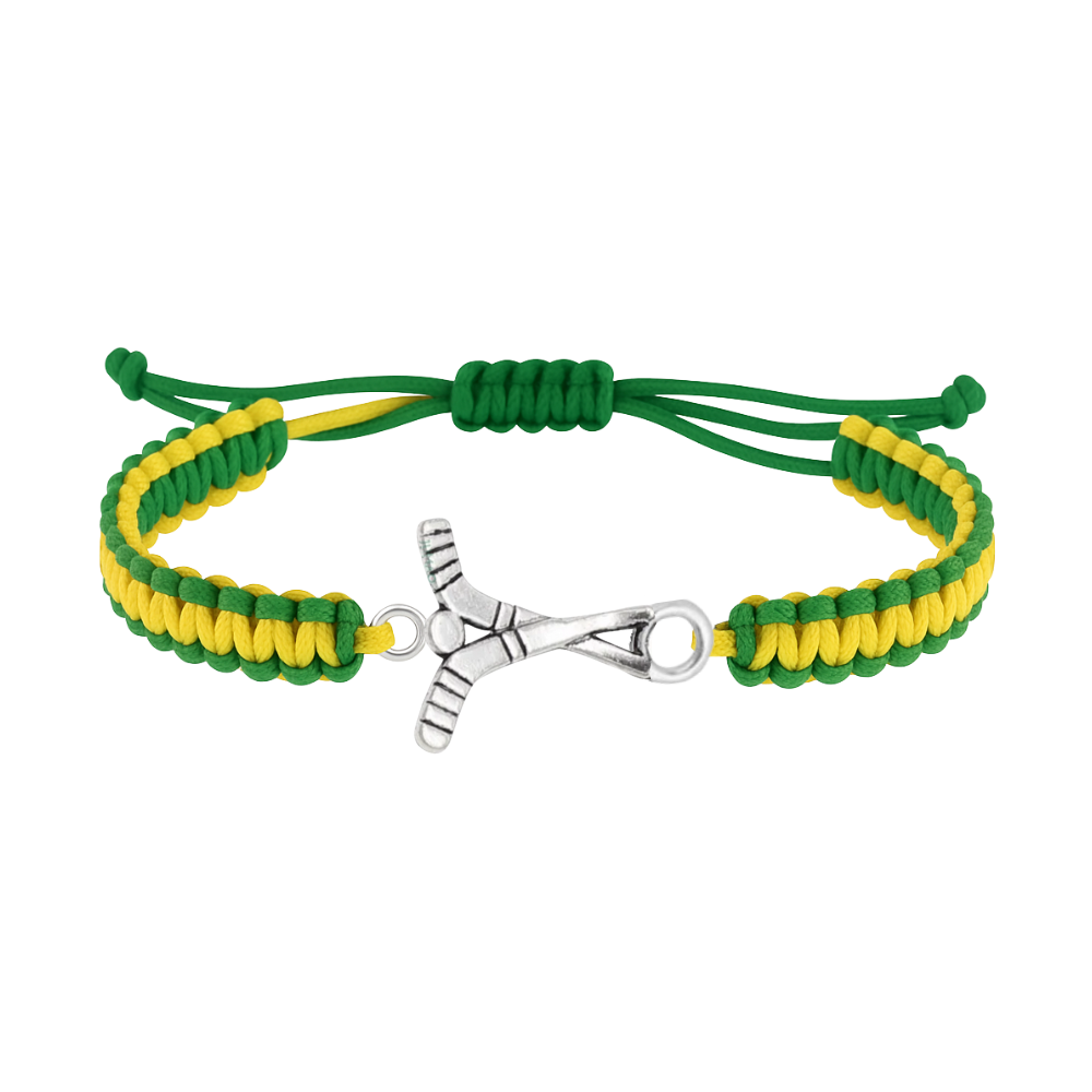 Ice Hockey Multi Colored Rope Bracelet - Pick Colors