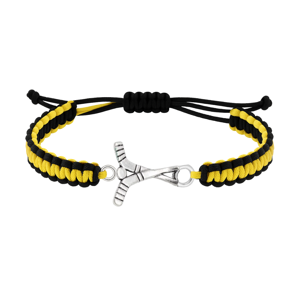Ice Hockey Multi Colored Rope Bracelet - Pick Colors