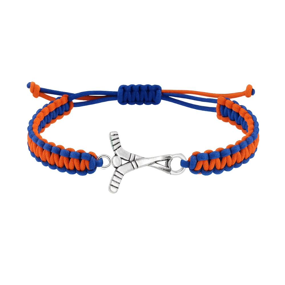 Ice Hockey Multi Colored Rope Bracelet - Pick Colors