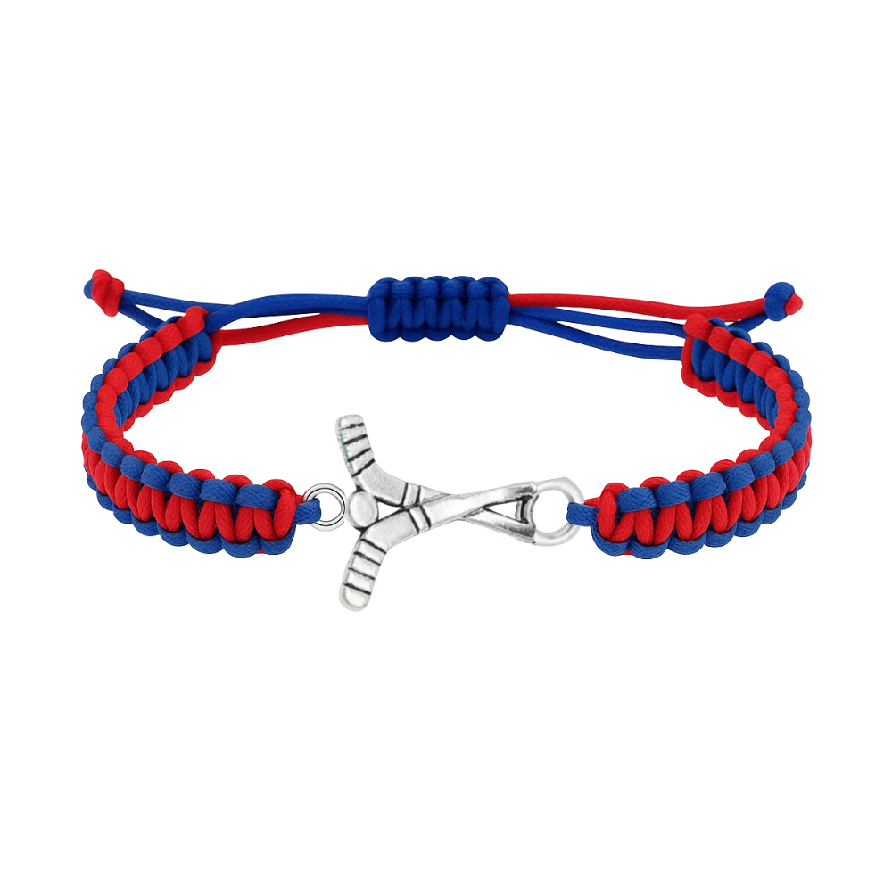 Ice Hockey Multi Colored Rope Bracelet - Pick Colors