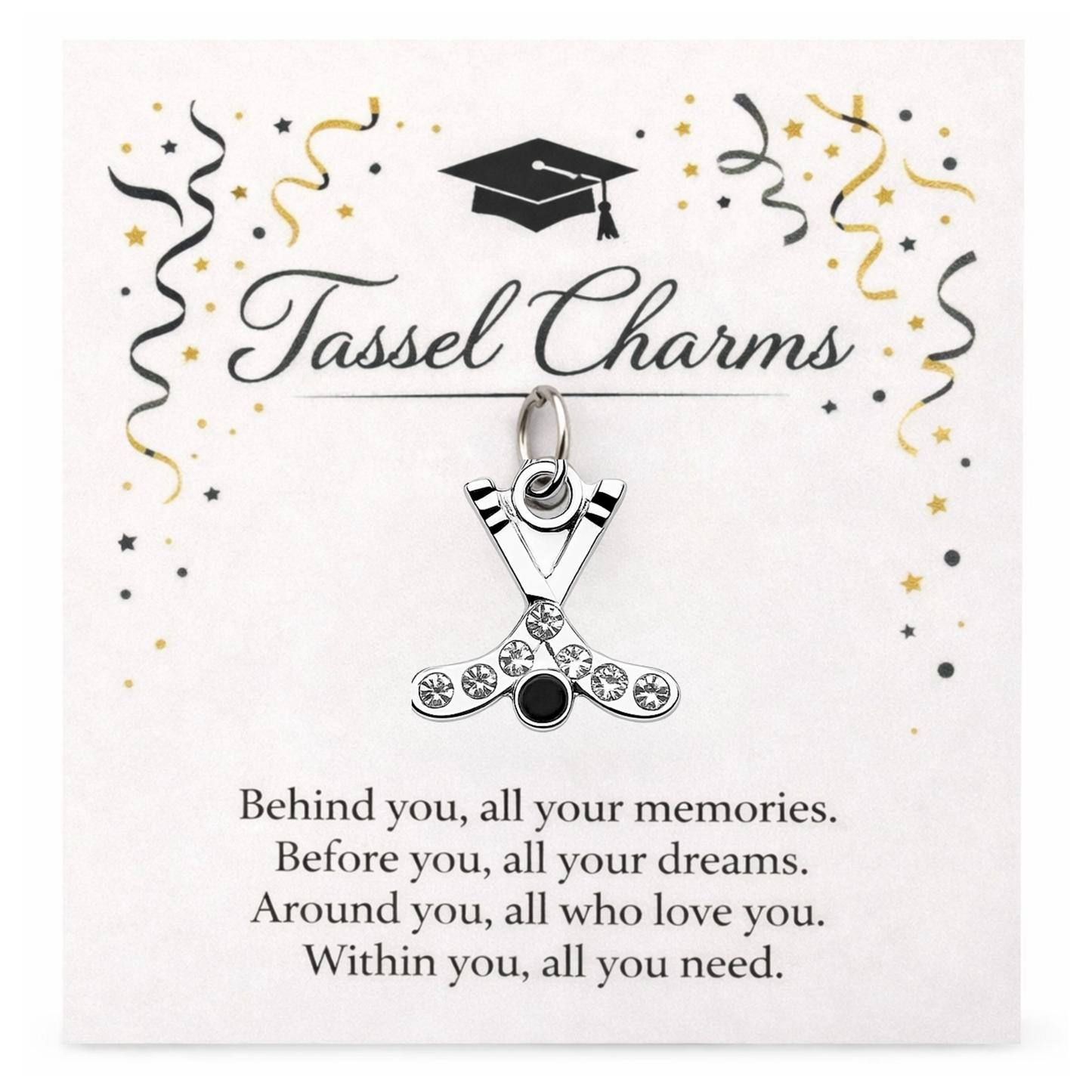 Ice Hockey Graduation Tassel Charm