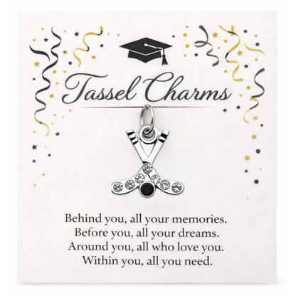 Ice Hockey Graduation Tassel Charm