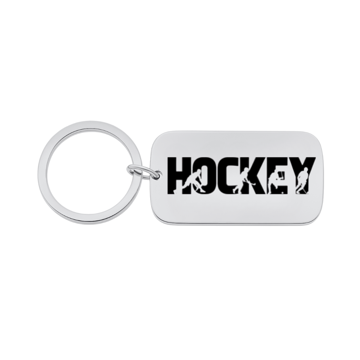 Ice Hockey Word Keychain
