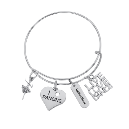 Ignition Dance Charm Bangle Bracelet