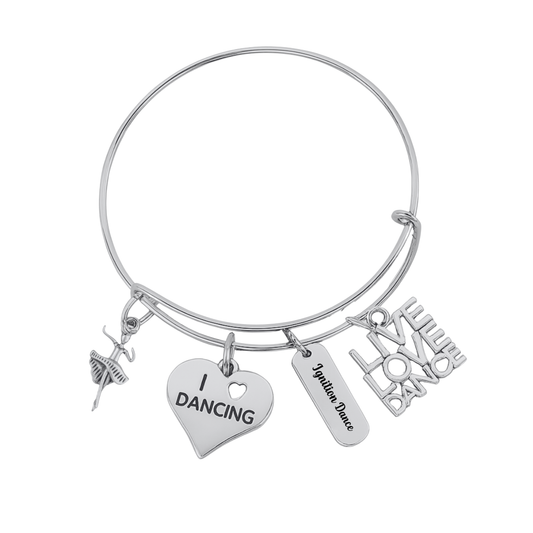 Ignition Dance Charm Bangle Bracelet