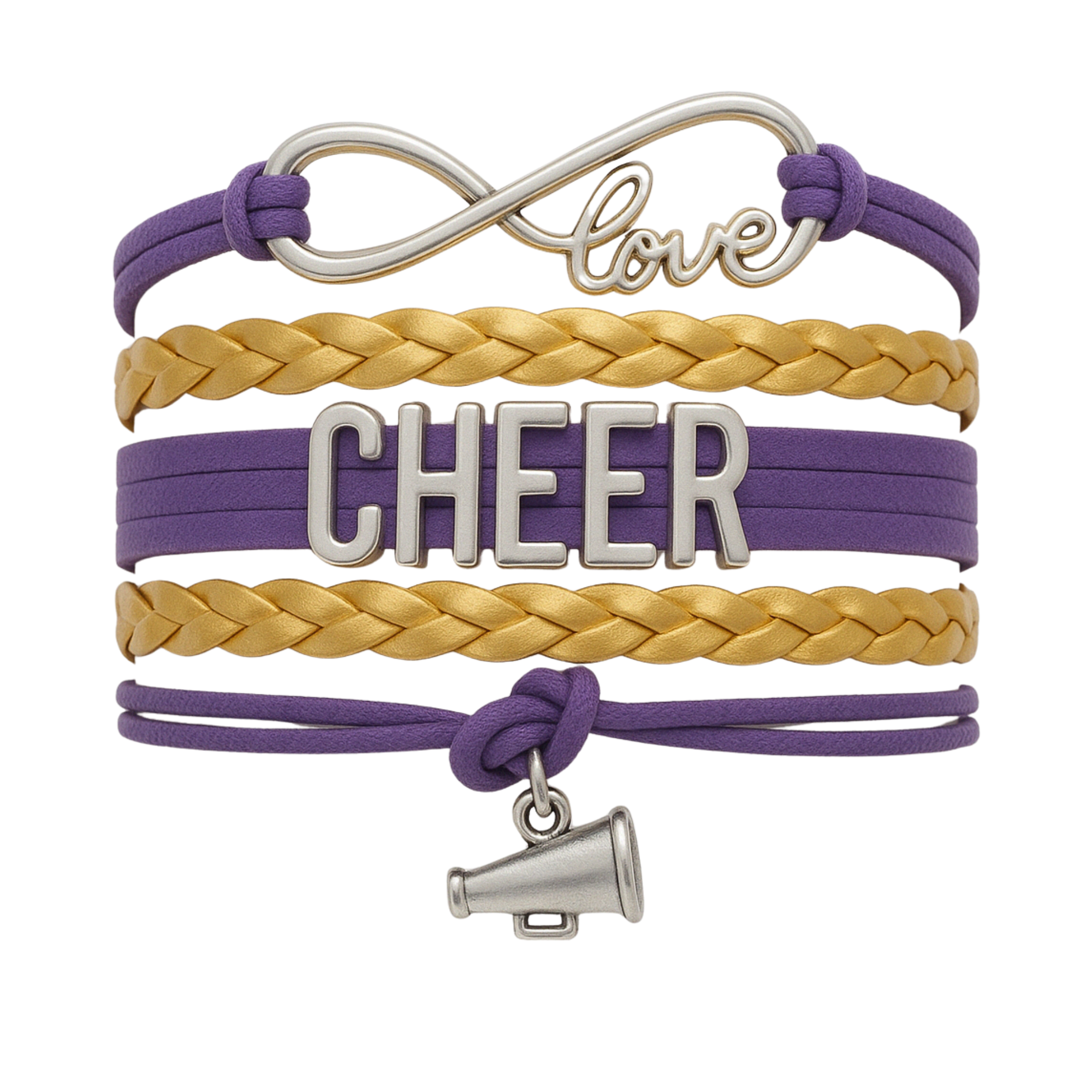 Cheer Charm Bracelet - 22 Team Colors Available