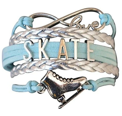 Girls Figure Skating Infinity Bracelet