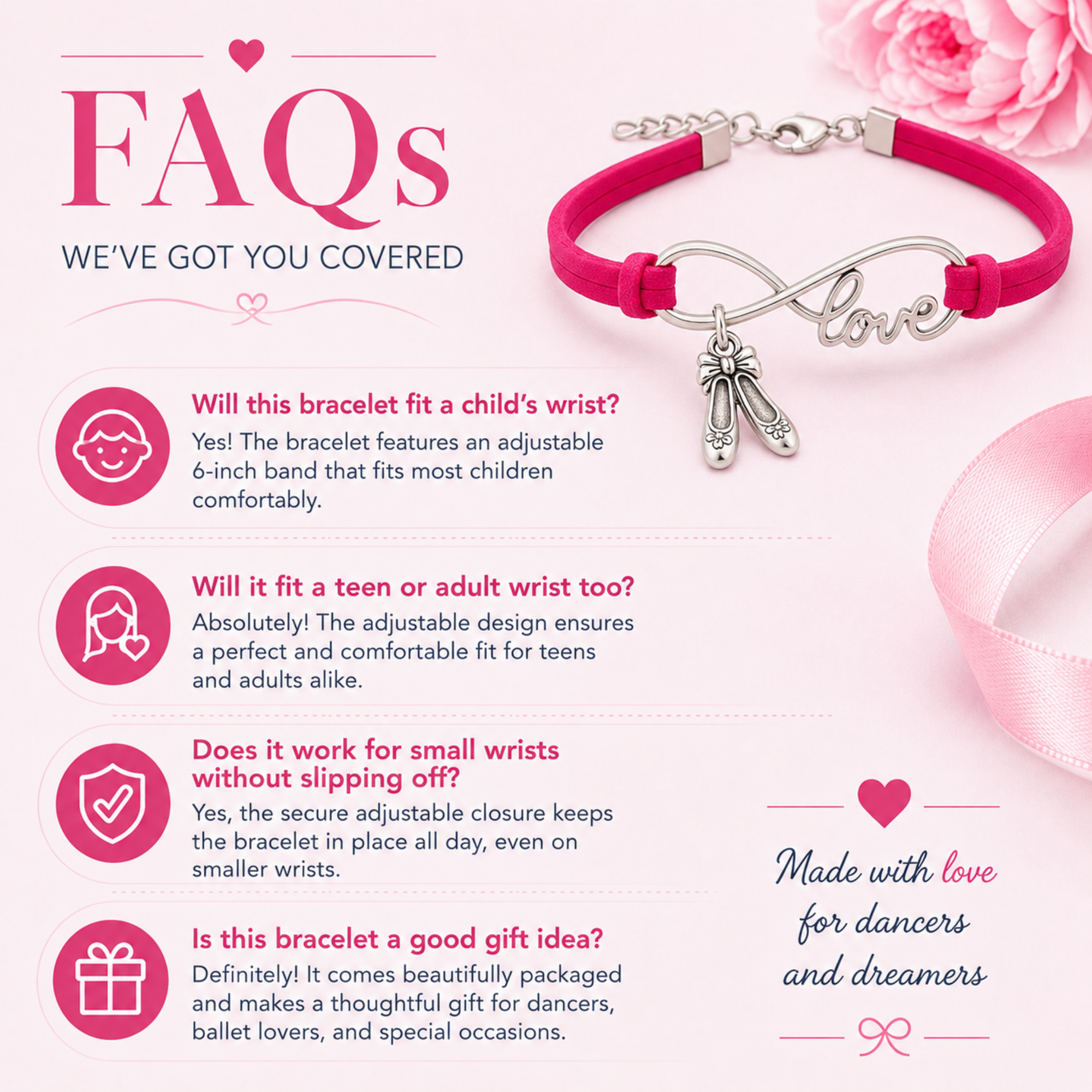 Infinity Dance Bracelet - Pick Color