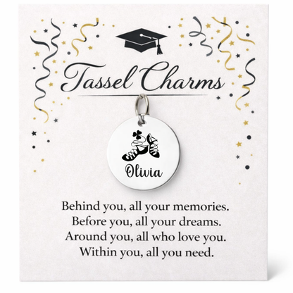 Irish Dance Engraved Tassel Charm