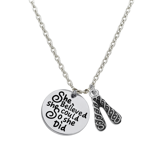 Irish Dance Necklace - She Did Believed She Could