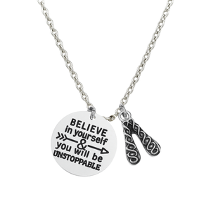 Irish Dance Necklace with Inspirational Charm