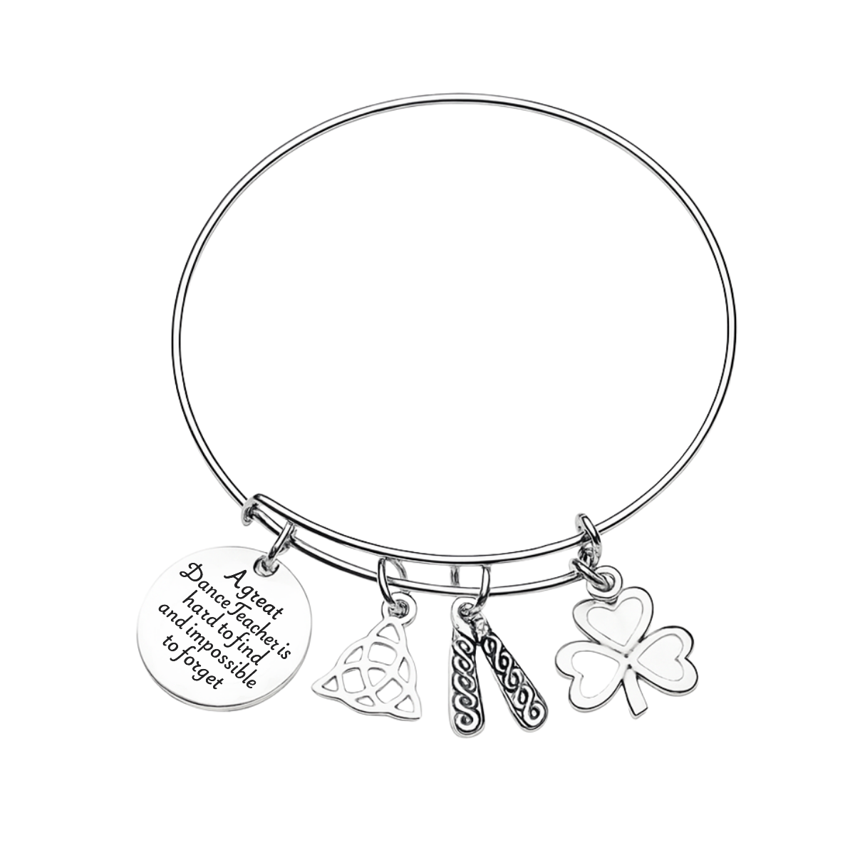 Irish Dance Teacher Charm Bangle Bracelet