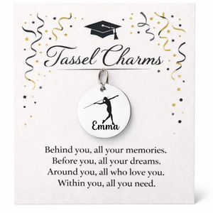 Javelin Throw Engraved Tassel Charm