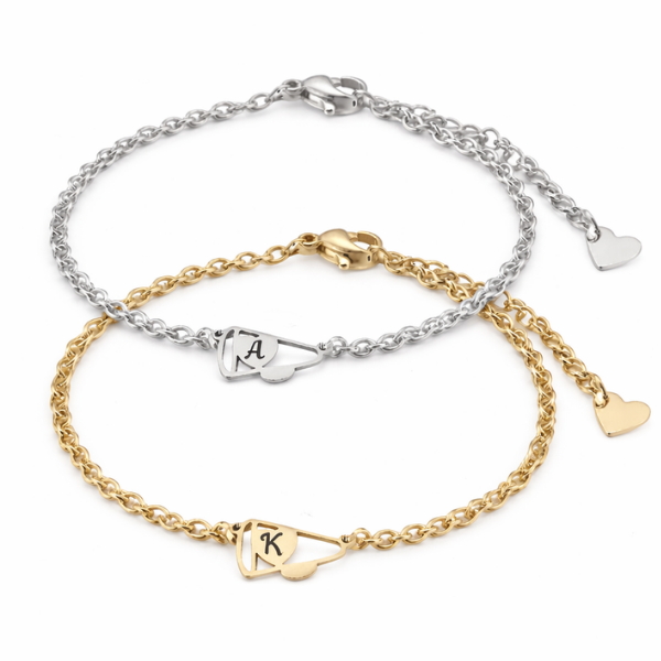 Personalized Cheer Charm Chain Bracelet