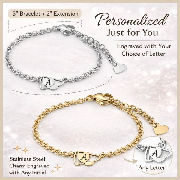 Personalized Cheer Charm Chain Bracelet
