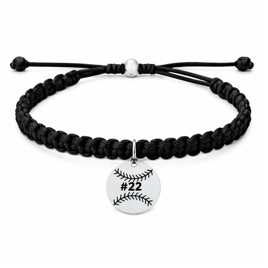 Personalized Softball Adjustable Rope Bracelet