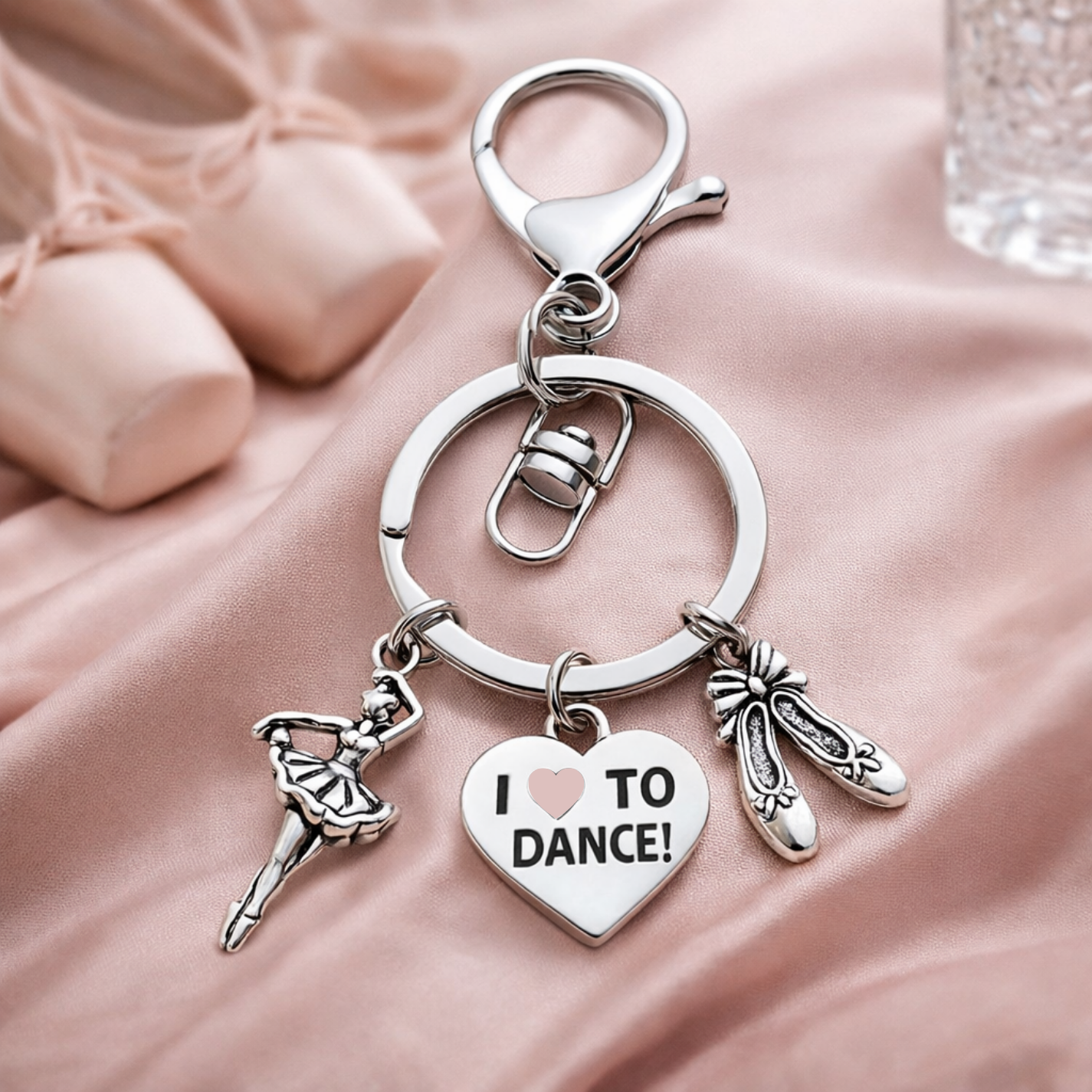 Dance Zipper Pull Keychain