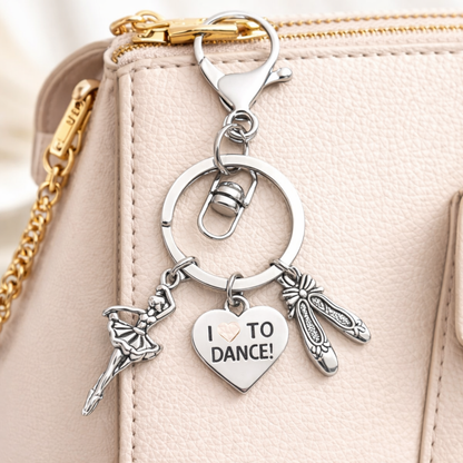 Dance Zipper Pull Keychain