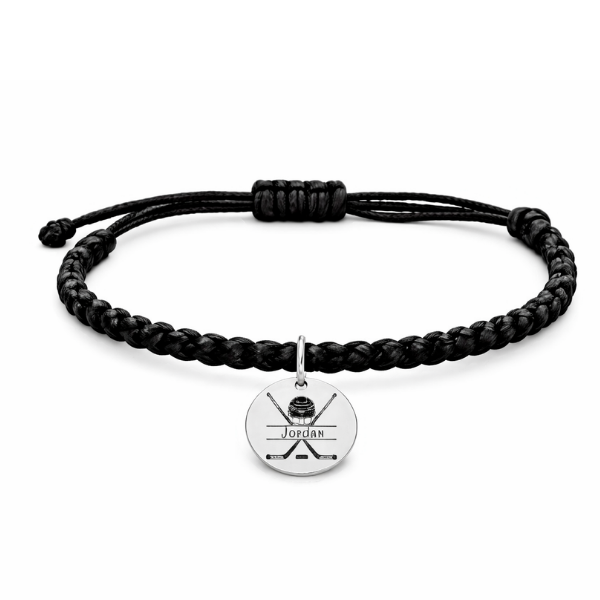 Personalized Ice Hockey Rope Bracelet