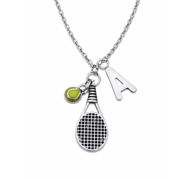 Personalized Tennis Charm Necklace
