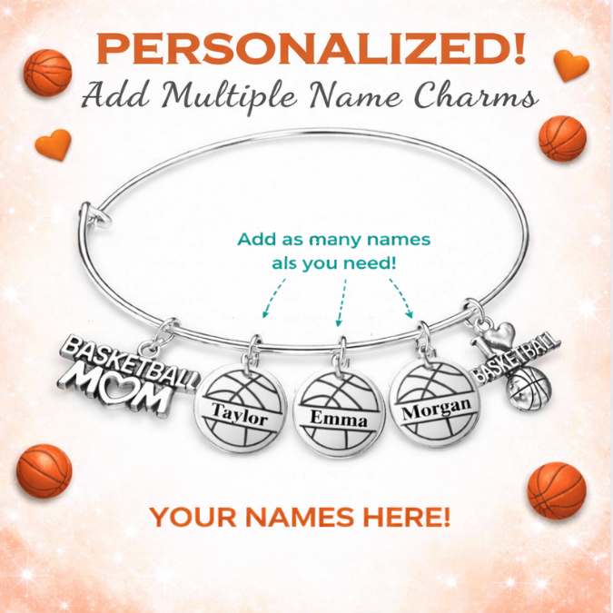 Personalized Basketball Mom Bracelet