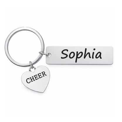 Custom Engraved Cheer Keychain