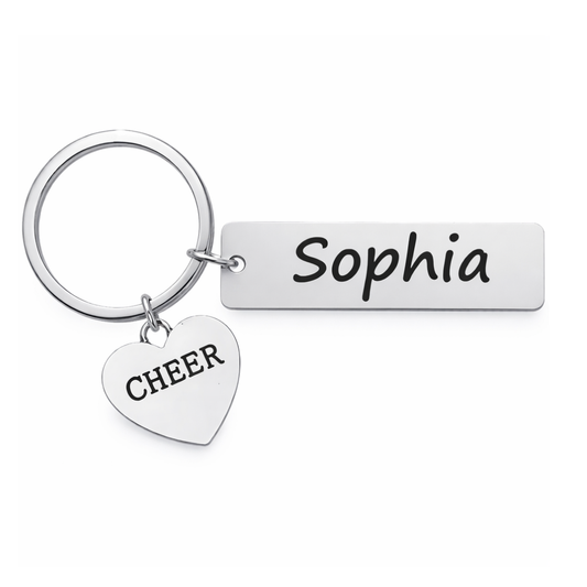 Custom Engraved Cheer Keychain
