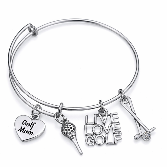 Golf Mom Bangle Bracelet