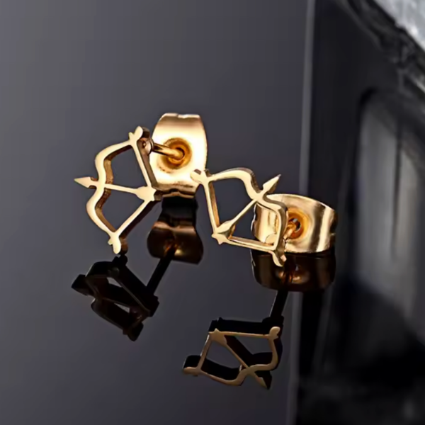 Archery Gold Stainless Steel Earrings