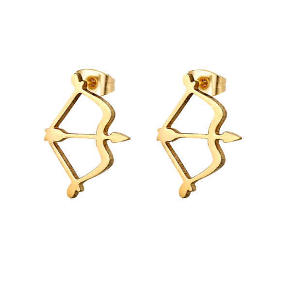 Archery Gold Stainless Steel Earrings