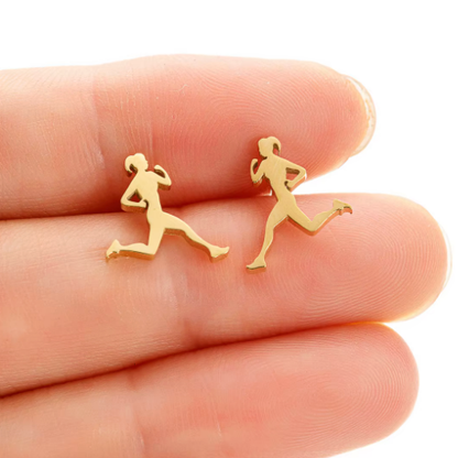 Runner Stainless Steel Earrings
